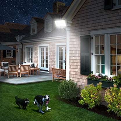 106LED Split Solar Light Outdoor Waterproof With Motion Sensor Floodlight Remote Control 3 Modes For Patio Garage